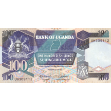 P31b Uganda - 100 Shillings Year 1988